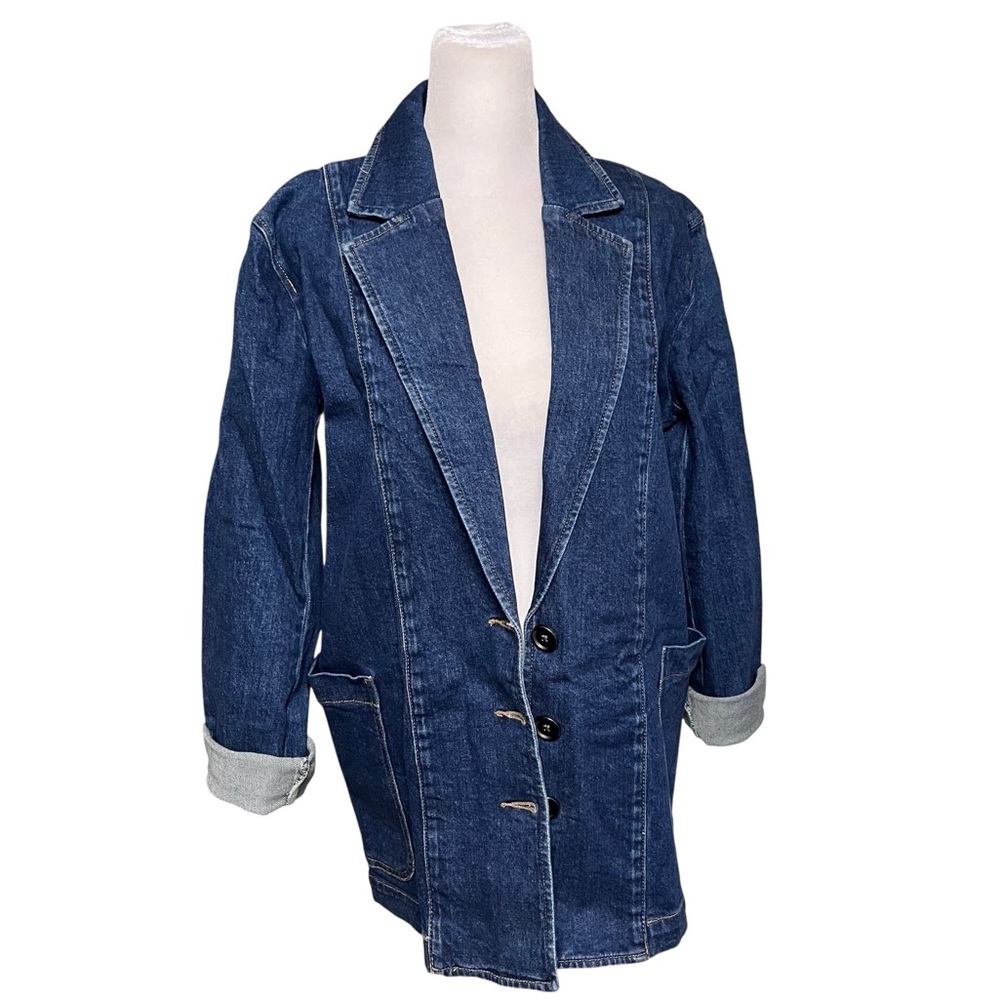 Abbott Elementary Volume 1 Teachers Edition Denim Oversized Jacket Blazer XS NWT